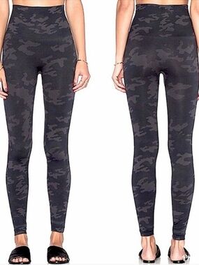 SPANX Black Camo High-Waist Leggings